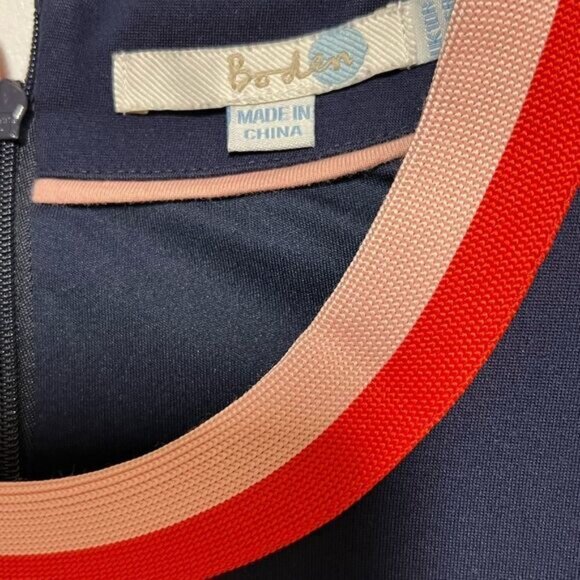 Boden Gloria Ponte Navy Blue Retro Shift Dress Size 6 - Picture 5 of 5